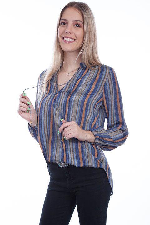 Scully SKY HI/LO CROSSOVER TOP W/TASSEL - Scully Leather