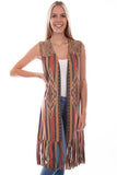 Scully Leather Honey Creek Serape Microfiber Long Serape Print Vest - Scully Leather