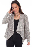 Scully Zip Drape Cross Over Jacket - Scully Leather