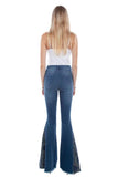 Scully Leather Honey Creek Denim Bandana Print Bell Bottom Pants - Scully Leather