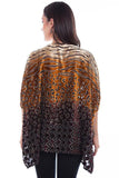 Scully Leather Honey Creek Brown Ombre Burnout Poncho - Scully Leather