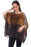 Scully Leather Honey Creek Brown Ombre Burnout Poncho - Scully Leather