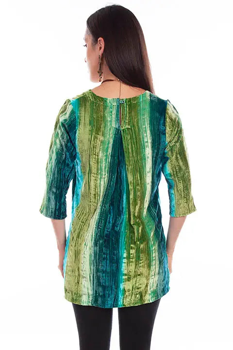 Scully Leather Honey Creek Teal Velvet Tunic - Scully Leather - Flyclothing LLC