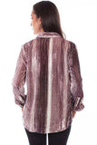 Scully Leather Honey Creek Plum-White Velvet Button Down French Cuffs Blou - Scully Leather - Flyclothing LLC