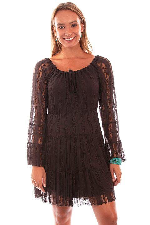 Scully CHOCOLATE LACE DRESS - Scully Leather