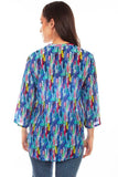 Scully Button Up Print Blouse - Scully Leather