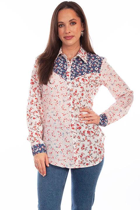 Scully Leather Honey Creek Vintage Multi Fabric Vintage Blouse - Scully Leather