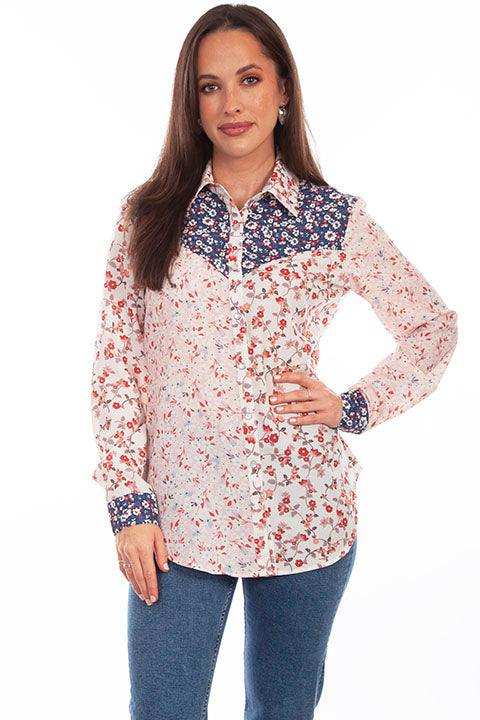 Scully Leather Honey Creek Vintage Multi Fabric Vintage Blouse - Scully Leather - Flyclothing LLC