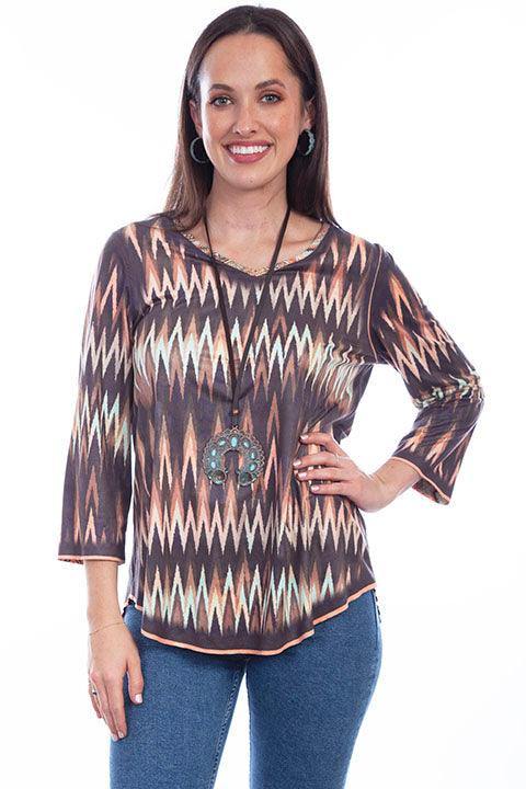 Scully Microfiber Print Reversible Top - Scully Leather