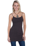 Scully CHARCOAL LONG SEAMLESS CAMISOLE (5 PACK) - Scully Leather