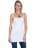 Scully WHITE LONG SEAMLESS CAMISOLE (5 PACK) - Scully Leather