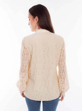 Scully Leather Honey Creek Ivory Lace Top - Scully Leather - Flyclothing LLC