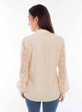 Scully Leather Honey Creek Ivory Lace Top - Scully Leather