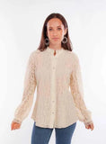 Scully Leather Honey Creek Ivory Lace Top - Scully Leather