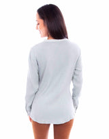 Scully Leather Blue Pullover Front Embroidered Blouse - Scully Leather - Flyclothing LLC