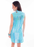 Scully Leather Turquoise Eyelet Sleeveless Dress - Scully Leather