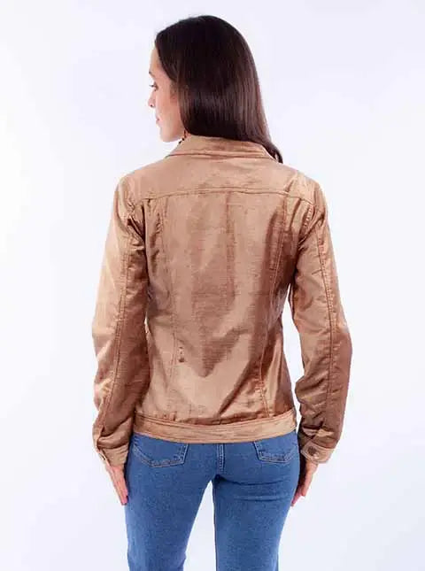 Scully Leather Honey Creek Tan Velvet Jacket With Embroidery - Scully Leather - Flyclothing LLC