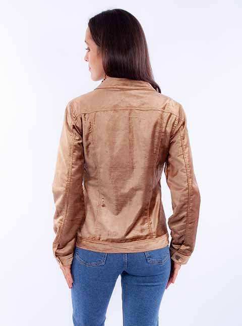 Scully Leather Honey Creek Tan Velvet Jacket With Embroidery - Scully Leather - Flyclothing LLC