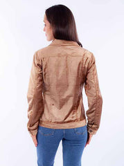 Scully Leather Honey Creek Tan Velvet Jacket With Embroidery