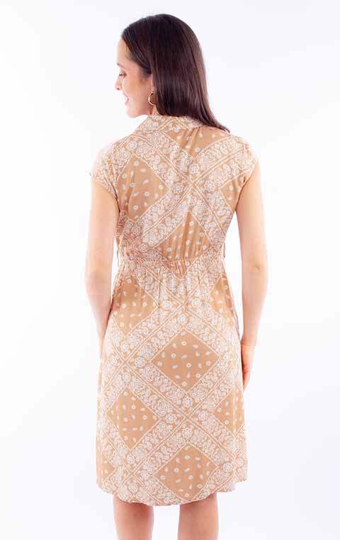 Scully Leather Honey Creek Toffee Bandana Print Dress - Scully Leather - Flyclothing LLC