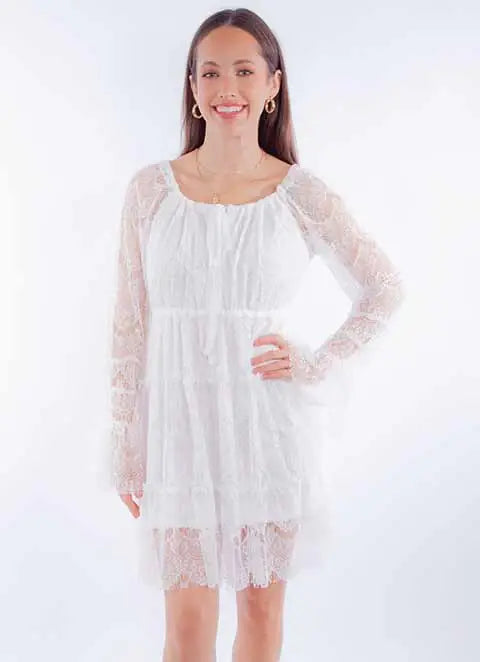 Scully Leather Honey Creek White Eyelash Lace Dress - Scully Leather - Flyclothing LLC