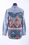 Scully Leather Honey Creek Denim Aztec Print Denim Top - Scully Leather - Flyclothing LLC