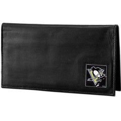 Pittsburgh Penguins® Deluxe Leather Checkbook Cover - Siskiyou Buckle