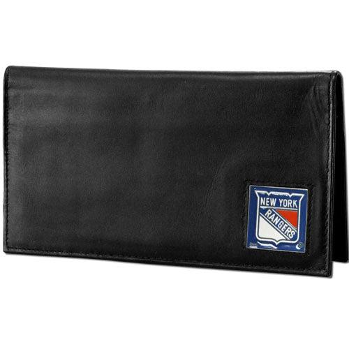 New York Rangers® Deluxe Leather Checkbook Cover - Flyclothing LLC