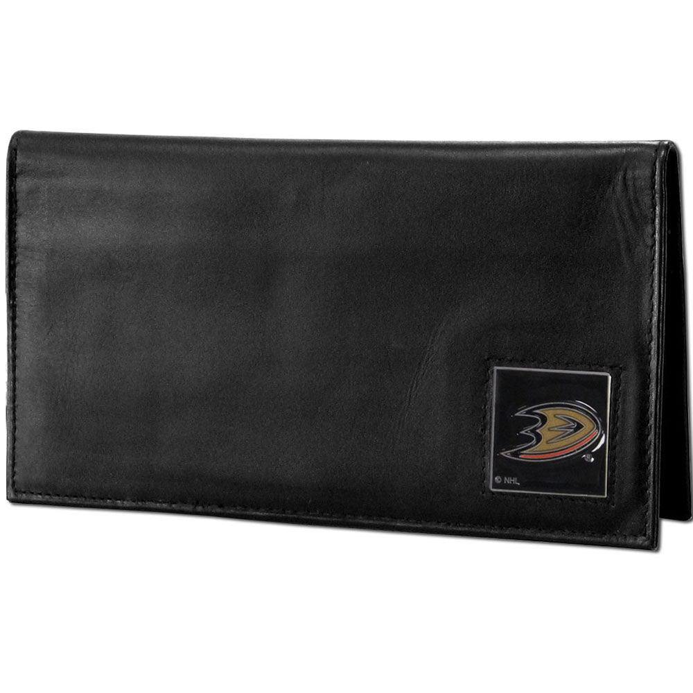 Anaheim Ducks® Deluxe Leather Checkbook Cover - Siskiyou Buckle