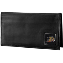 Anaheim Ducks® Deluxe Leather Checkbook Cover - Siskiyou Buckle