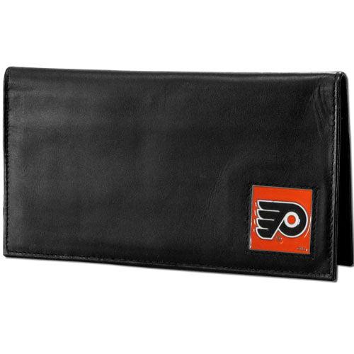 Philadelphia Flyers® Deluxe Leather Checkbook Cover - Flyclothing LLC