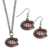 Montreal Canadiens® Dangle Earrings and Chain Necklace Set - Siskiyou Buckle - Flyclothing LLC