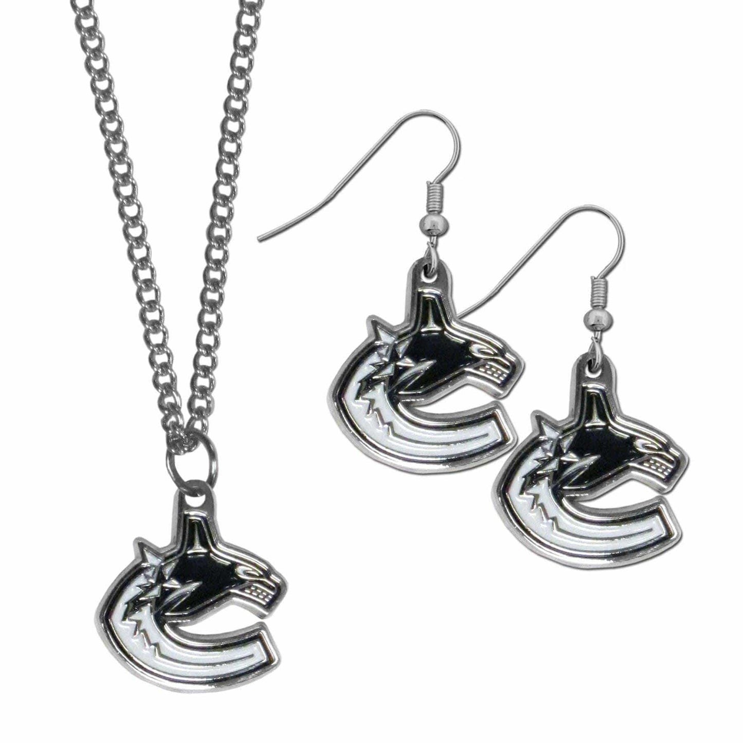Vancouver Canucks® Dangle Earrings and Chain Necklace Set - Siskiyou Buckle - Flyclothing LLC
