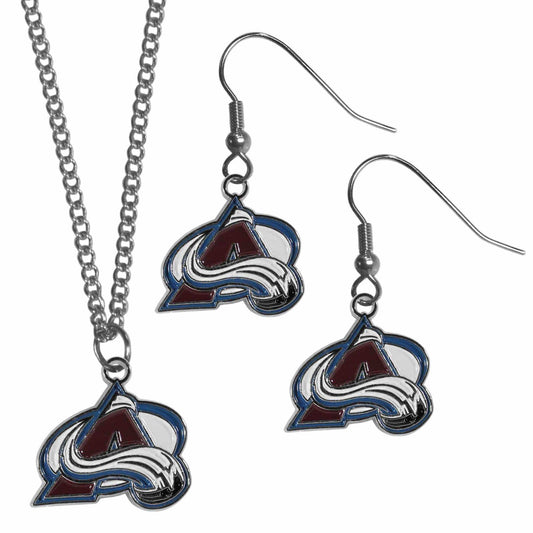 Colorado Avalanche® Dangle Earrings and Chain Necklace Set - Siskiyou Buckle - Flyclothing LLC