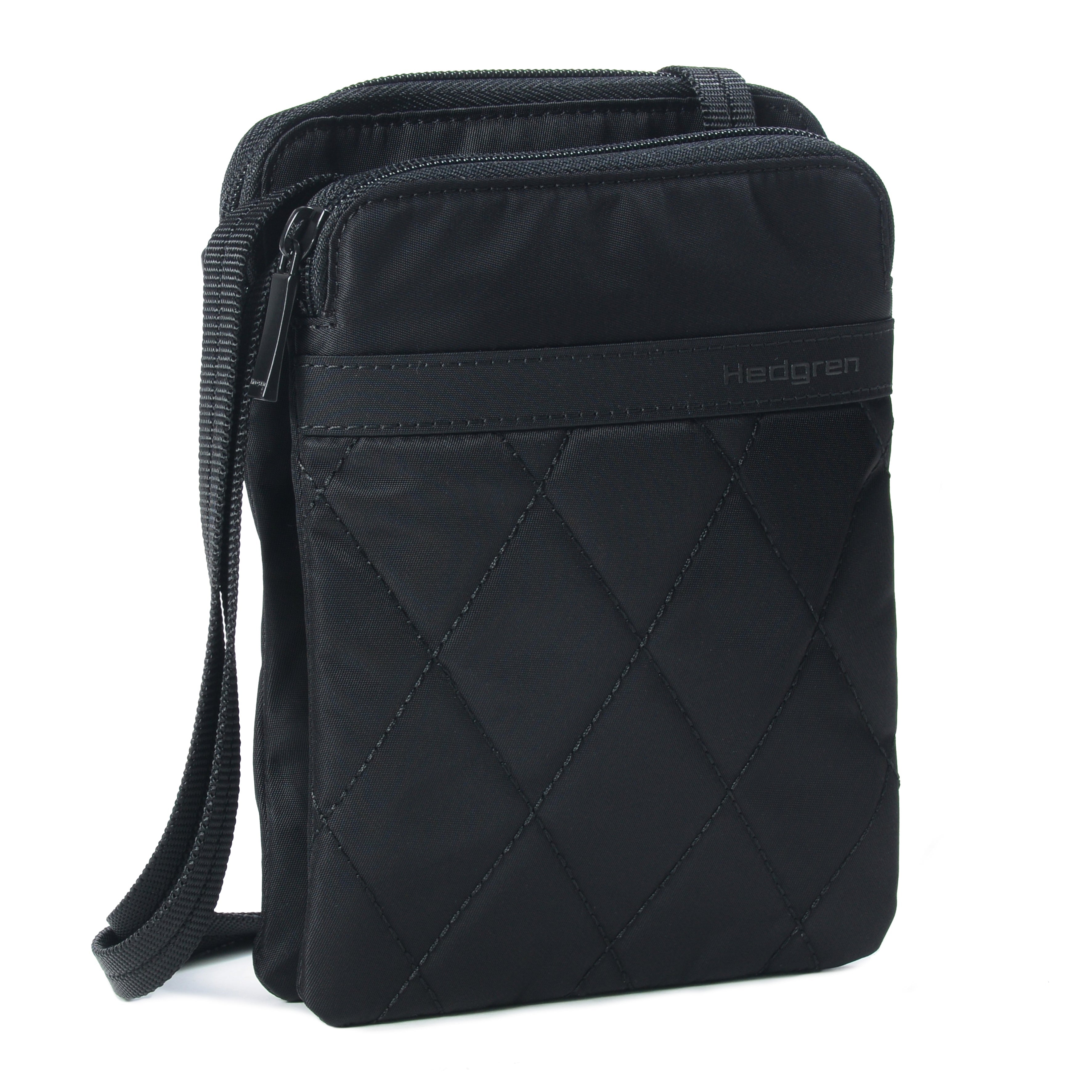 Hedgren Rupee Cell Phone Bag with RFID Pocket Quilted Black