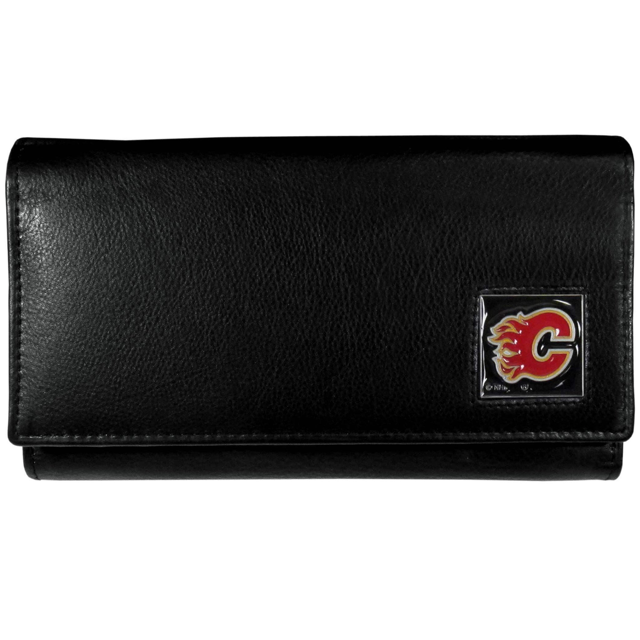 Calgary Flames® Leather Women's Wallet - Siskiyou Buckle - Flyclothing LLC