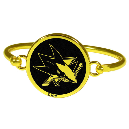 San Jose Sharks® Gold Tone Bangle Bracelet - Flyclothing LLC