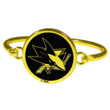 San Jose Sharks® Gold Tone Bangle Bracelet - Siskiyou Buckle