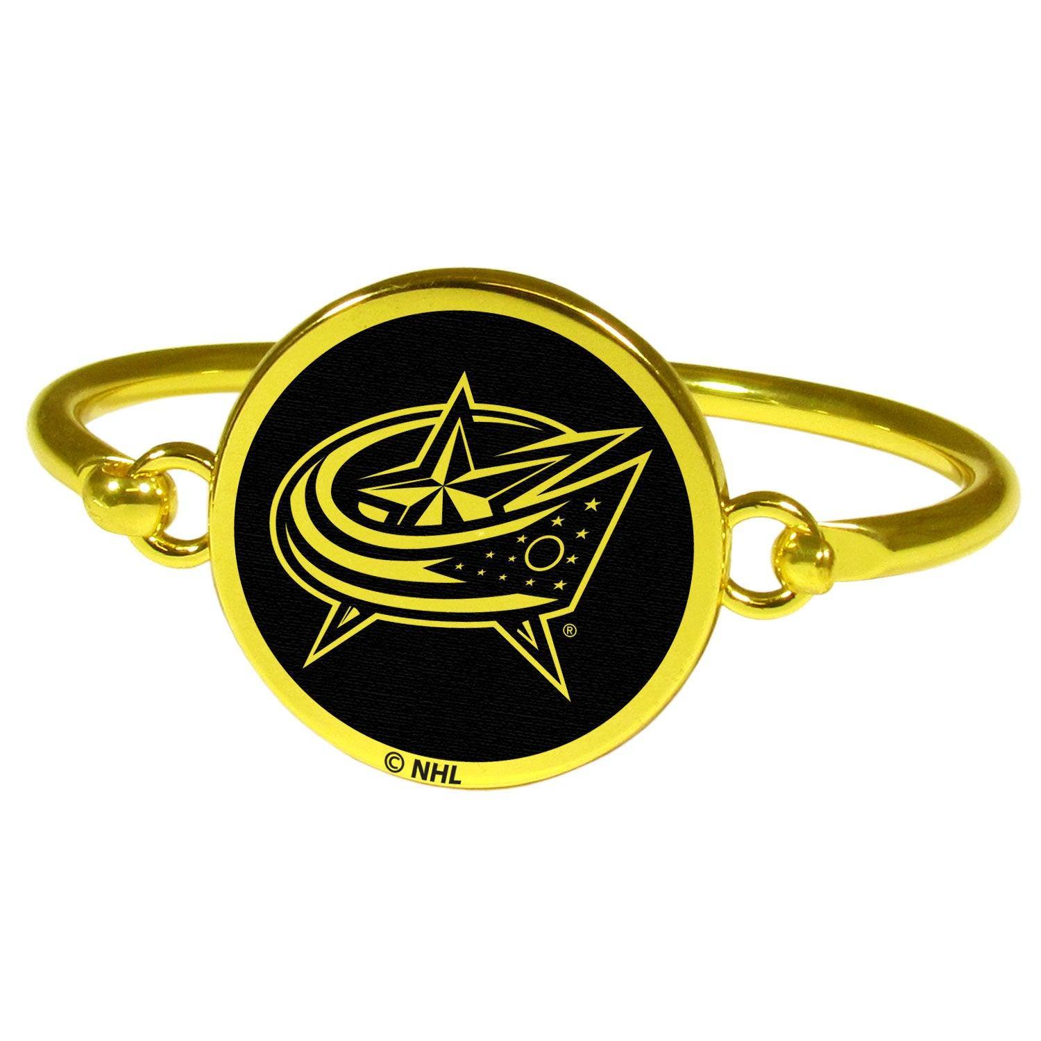 Columbus Blue Jackets® Gold Tone Bangle Bracelet - Siskiyou Buckle