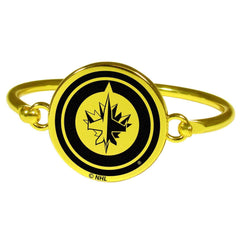 Winnipeg Jets™ Gold Tone Bangle Bracelet - Flyclothing LLC