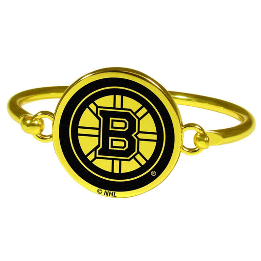 Boston Bruins® Gold Tone Bangle Bracelet - Siskiyou Buckle