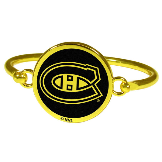 Montreal Canadiens® Gold Tone Bangle Bracelet - Flyclothing LLC