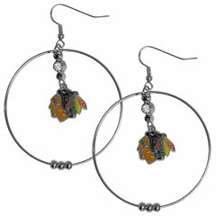 Chicago Blackhawks® 2 Inch Hoop Earrings - Siskiyou Buckle