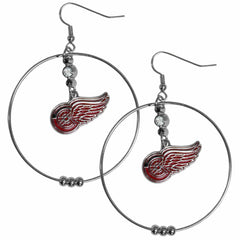Detroit Red Wings® 2 Inch Hoop Earrings - Siskiyou Buckle
