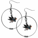 San Jose Sharks® 2 Inch Hoop Earrings - Siskiyou Buckle