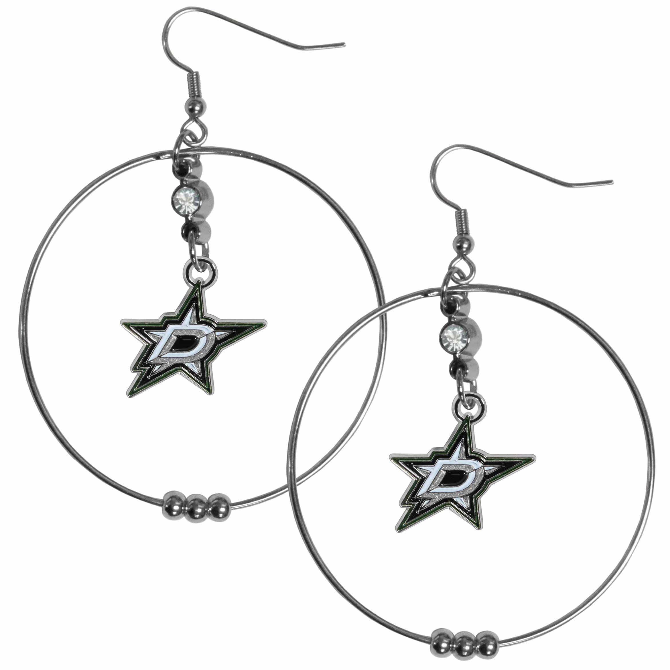 Dallas Stars™ 2 Inch Hoop Earrings - Siskiyou Buckle