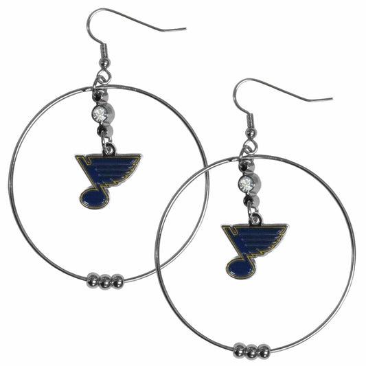 St. Louis Blues® 2 Inch Hoop Earrings - Siskiyou Buckle - Flyclothing LLC