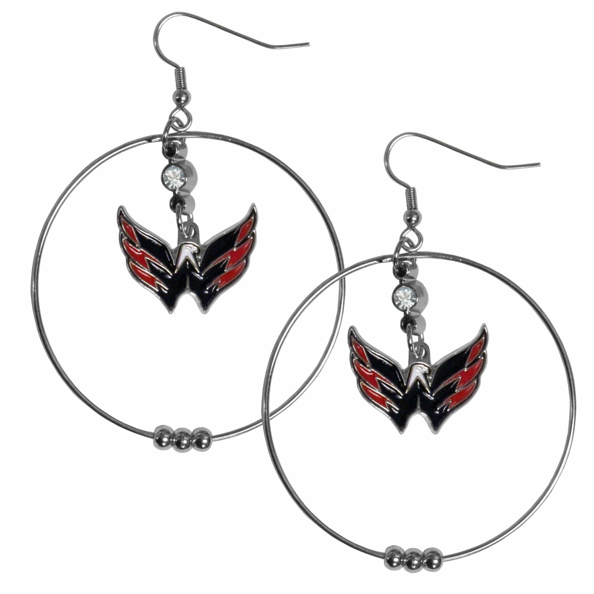 Washington Capitals® 2 Inch Hoop Earrings - Flyclothing LLC