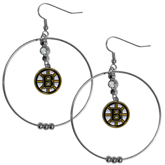 Boston Bruins® 2 Inch Hoop Earrings - Flyclothing LLC