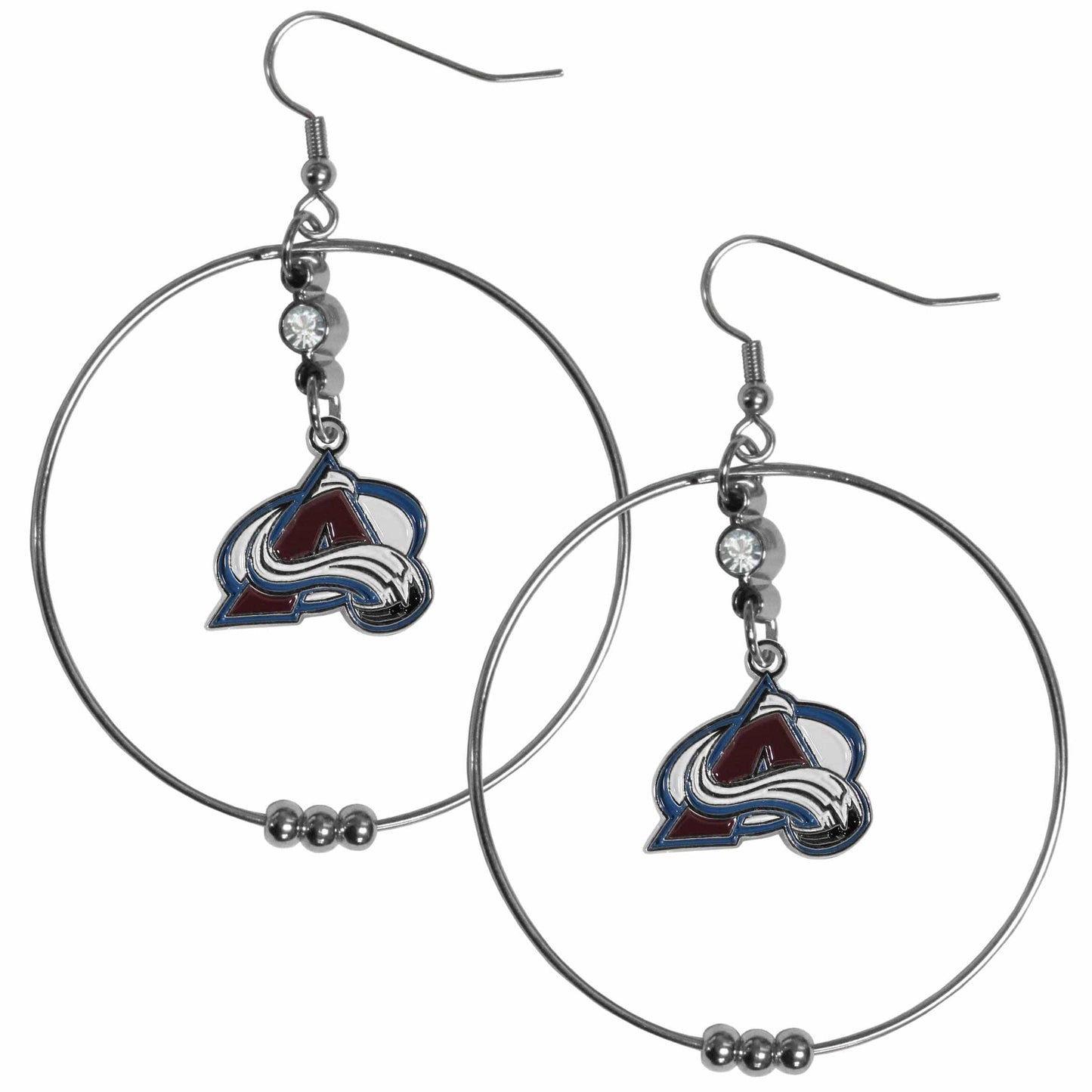 Colorado Avalanche® 2 Inch Hoop Earrings - Siskiyou Buckle - Flyclothing LLC